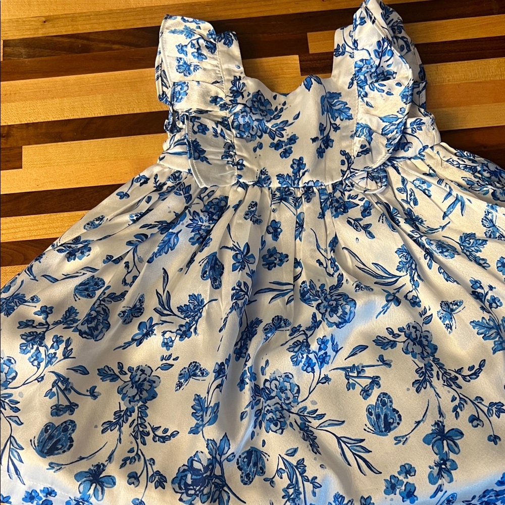 Floral Blue and White Dress - Picture 1 of 4